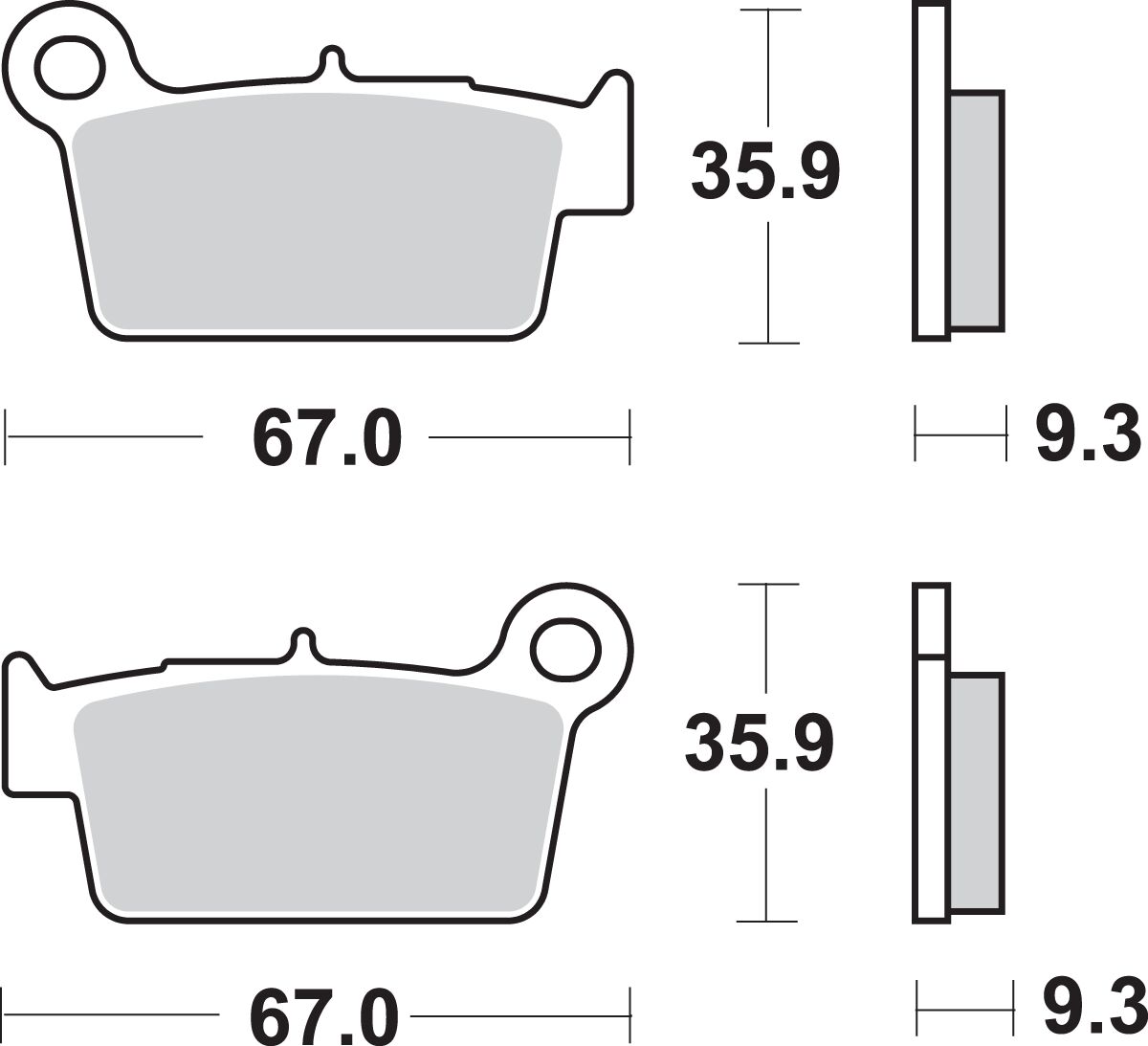 Sbs Brake Pad Sint/Car Off
