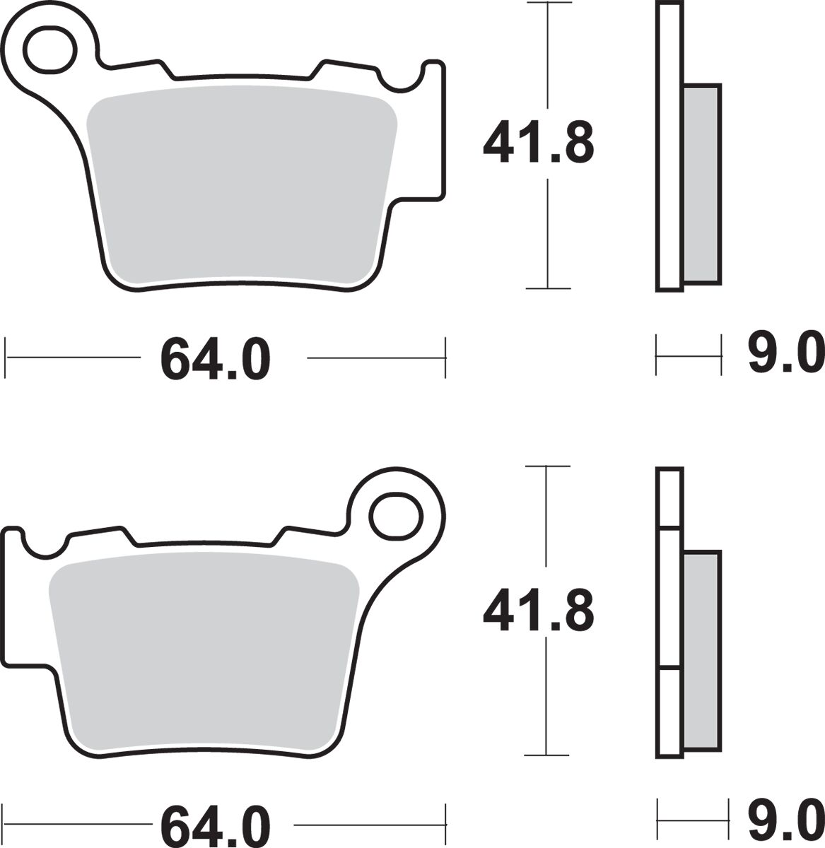 Sbs Brake Pad Sint/Car Off