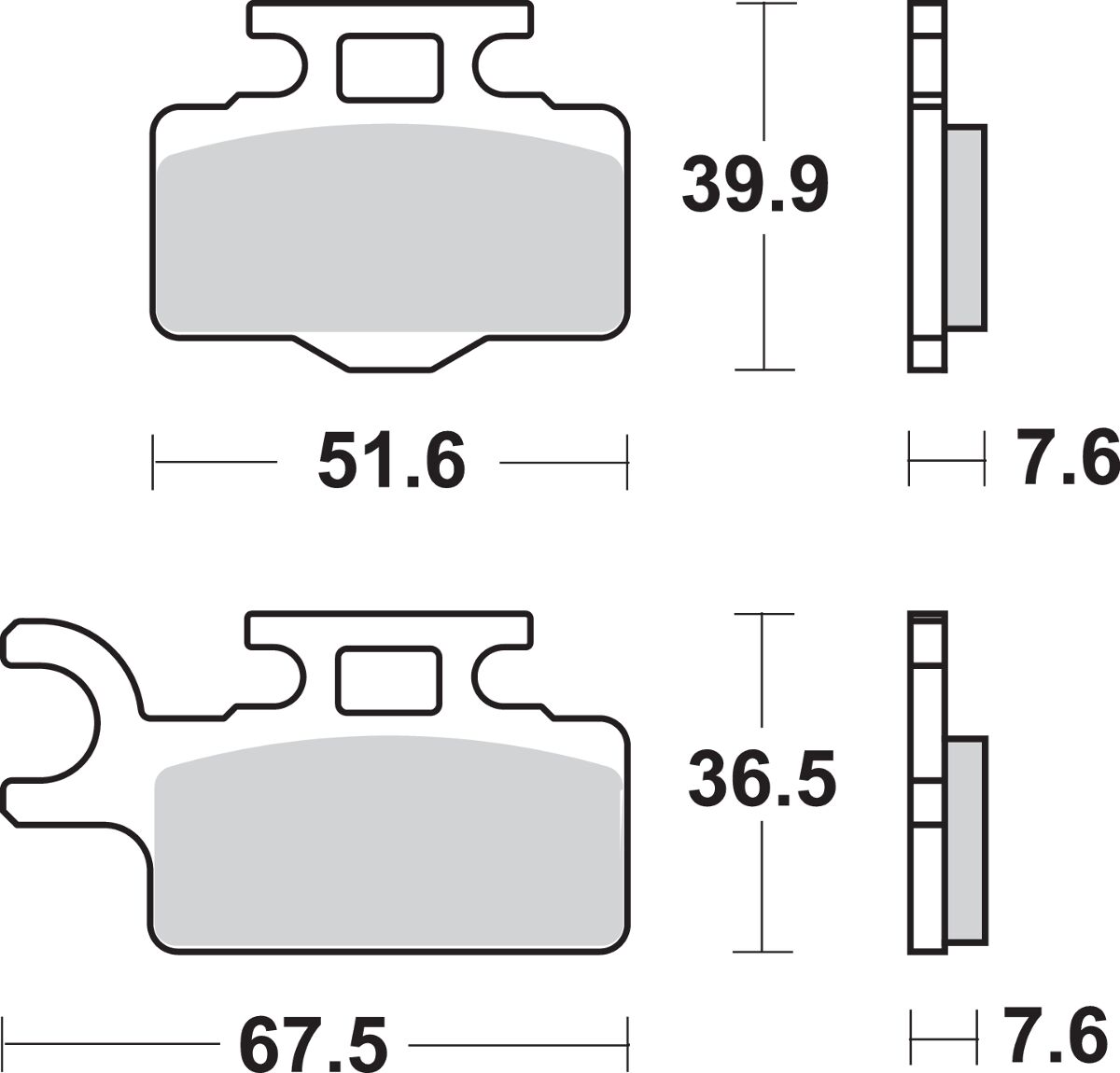 Sbs Brake Pad Sint/Car Off