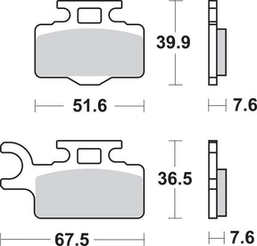 Sbs Brake Pad Sint/Car Off