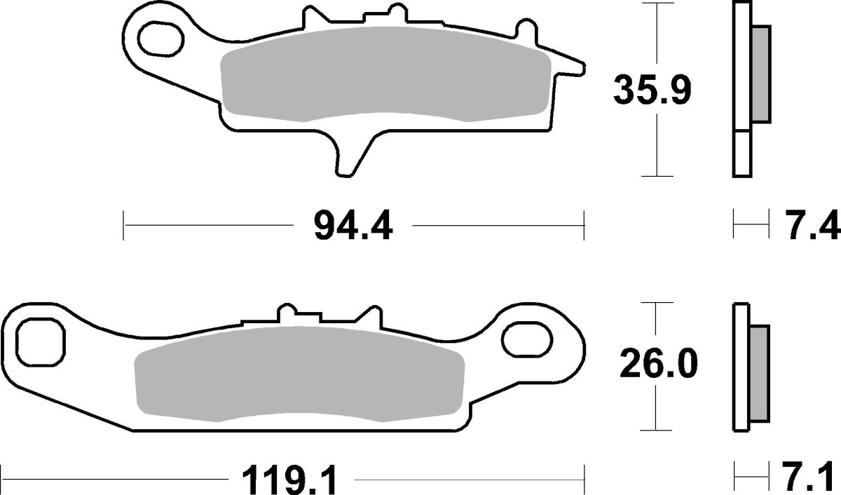 Sbs Brake Pad Sint/Car Off
