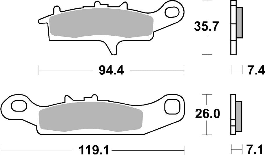 Sbs Brake Pad Sint/Car Off