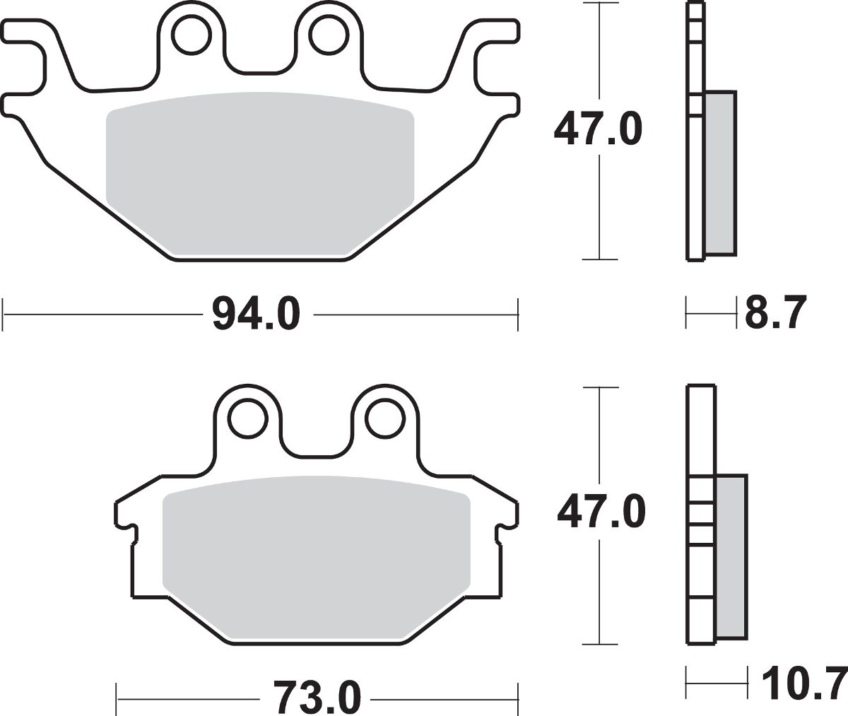 Sbs Brake Pad Sint/Car Off