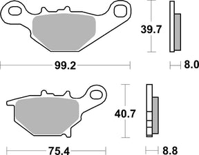 Sbs Brake Pad Sint/Car Off