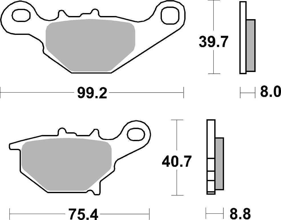 Sbs Brake Pad Sint/Car Off