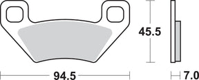 Sbs Brake Pad Sint Atv