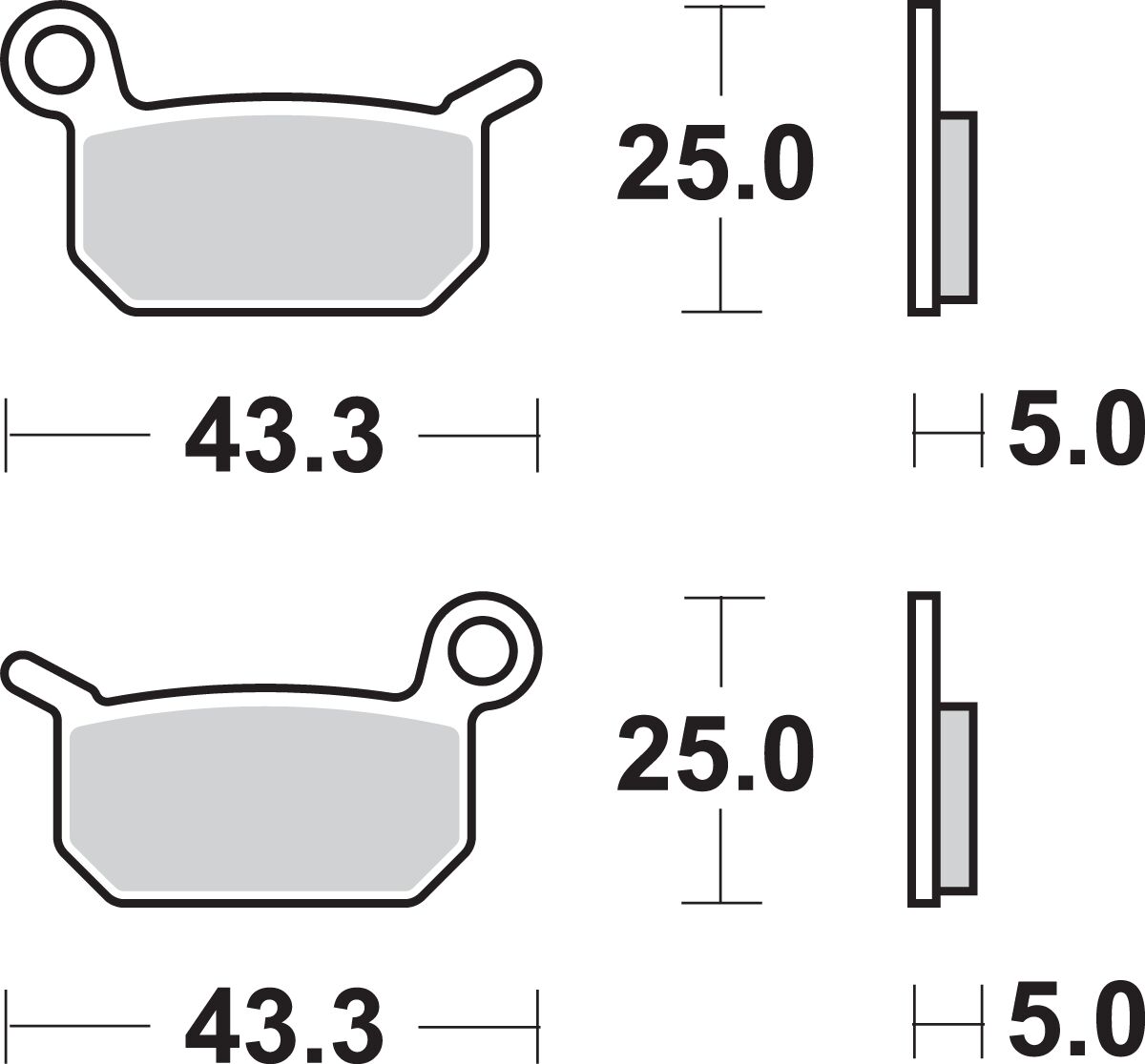 Sbs Brake Pad Sint/Car Off