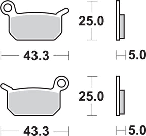 Sbs Brake Pad Sint/Car Off