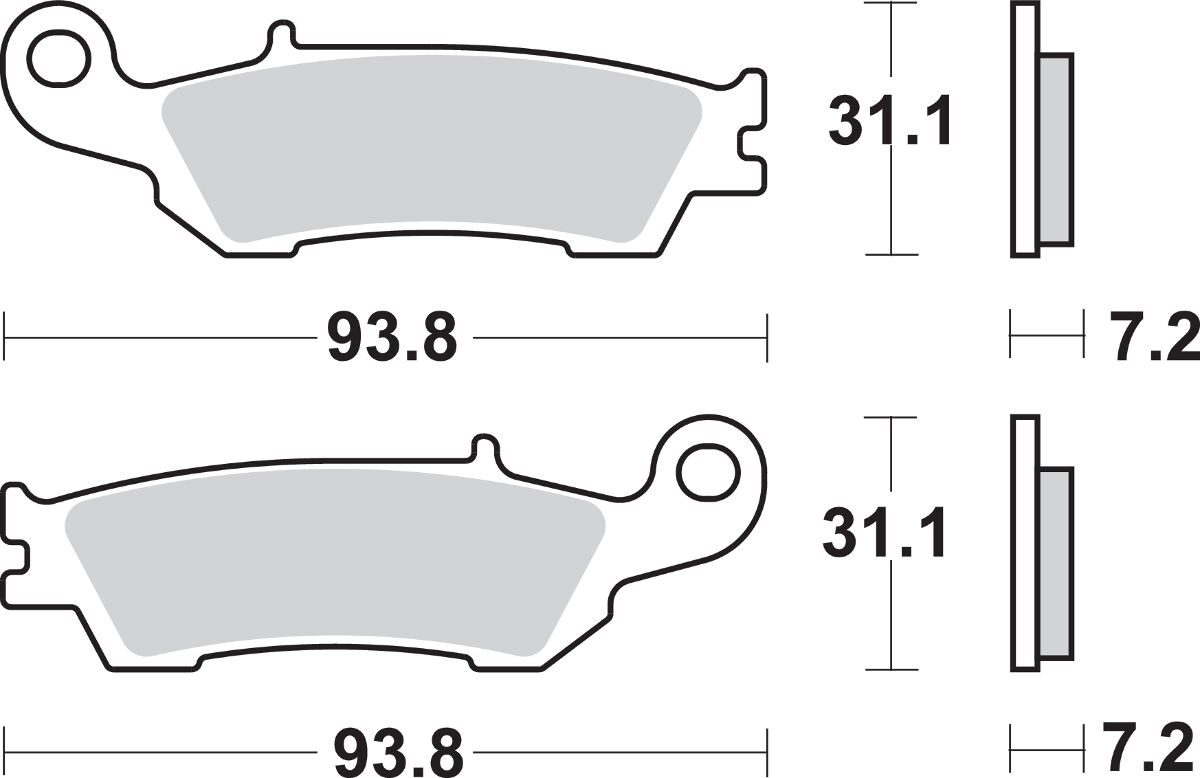 Sbs Brake Pad Sint/Car Off
