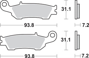 Sbs Brake Pad Sint/Car Off