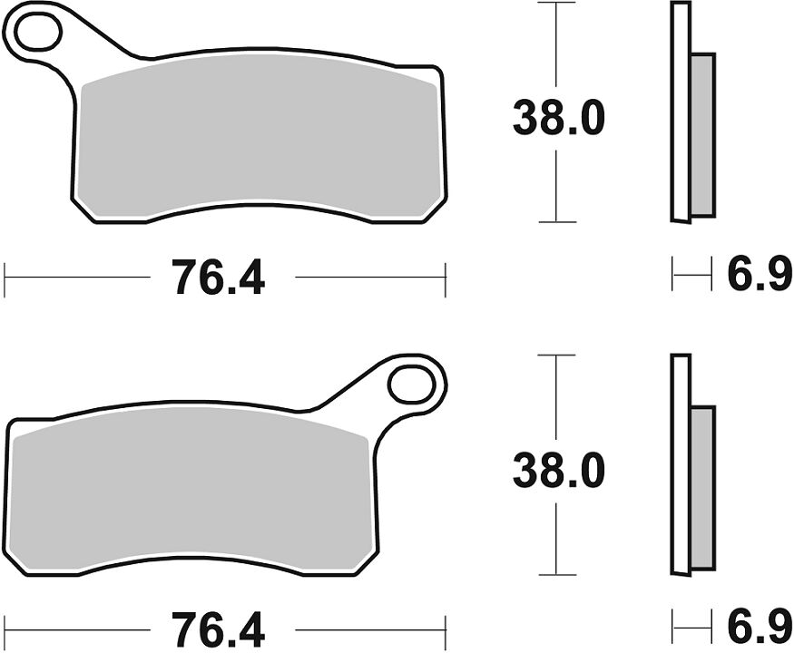 Sbs Brake Pad Sint/Car Off