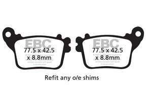Ebc Brake Pad Vee Semisntrd