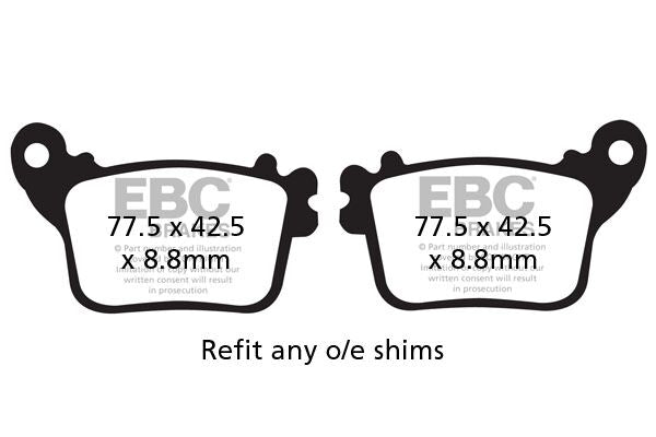 Ebc Brake Pad Vee Semisntrd
