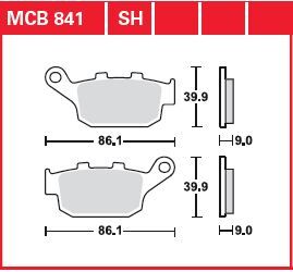 Trw Brake Pad Sinter Rear Street