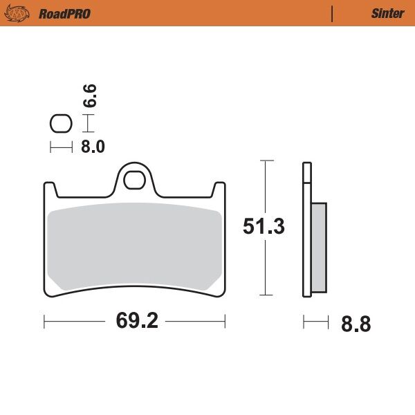 Moto Master Brake Pad Sinter Front