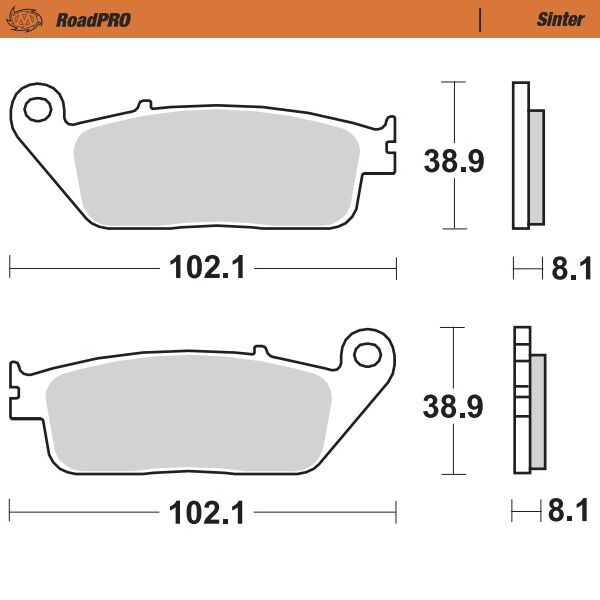 Moto Master Brake Pad Sinter Front