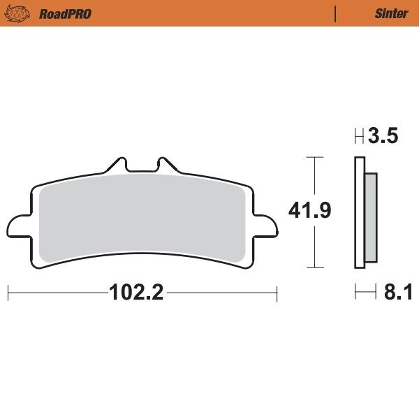 Moto Master Brake Pad Sinter Front