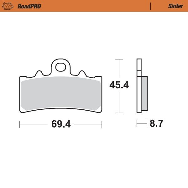 Moto Master Brake Pad Sinter Front