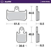 Moto Master Brake Pad Carbon Racing