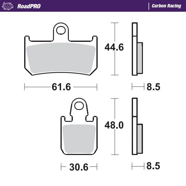 Moto Master Brake Pad Carbon Racing
