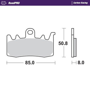 Moto Master Brake Pad Carbon Racing