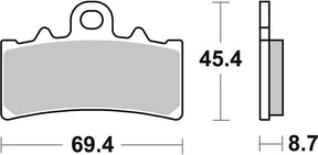 Sbs Brake Pad Sint St/Ra