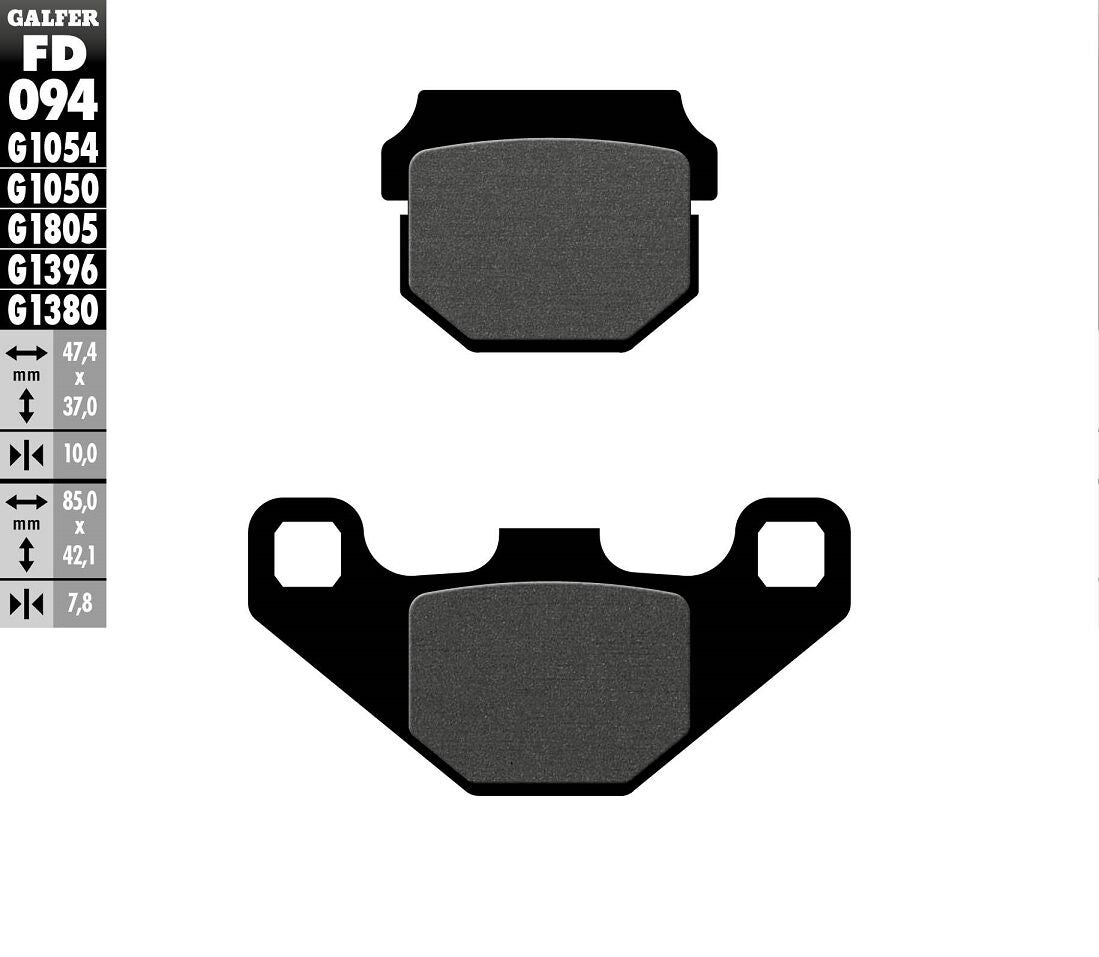Galfer Brake Pad Semi Metal Scooter
