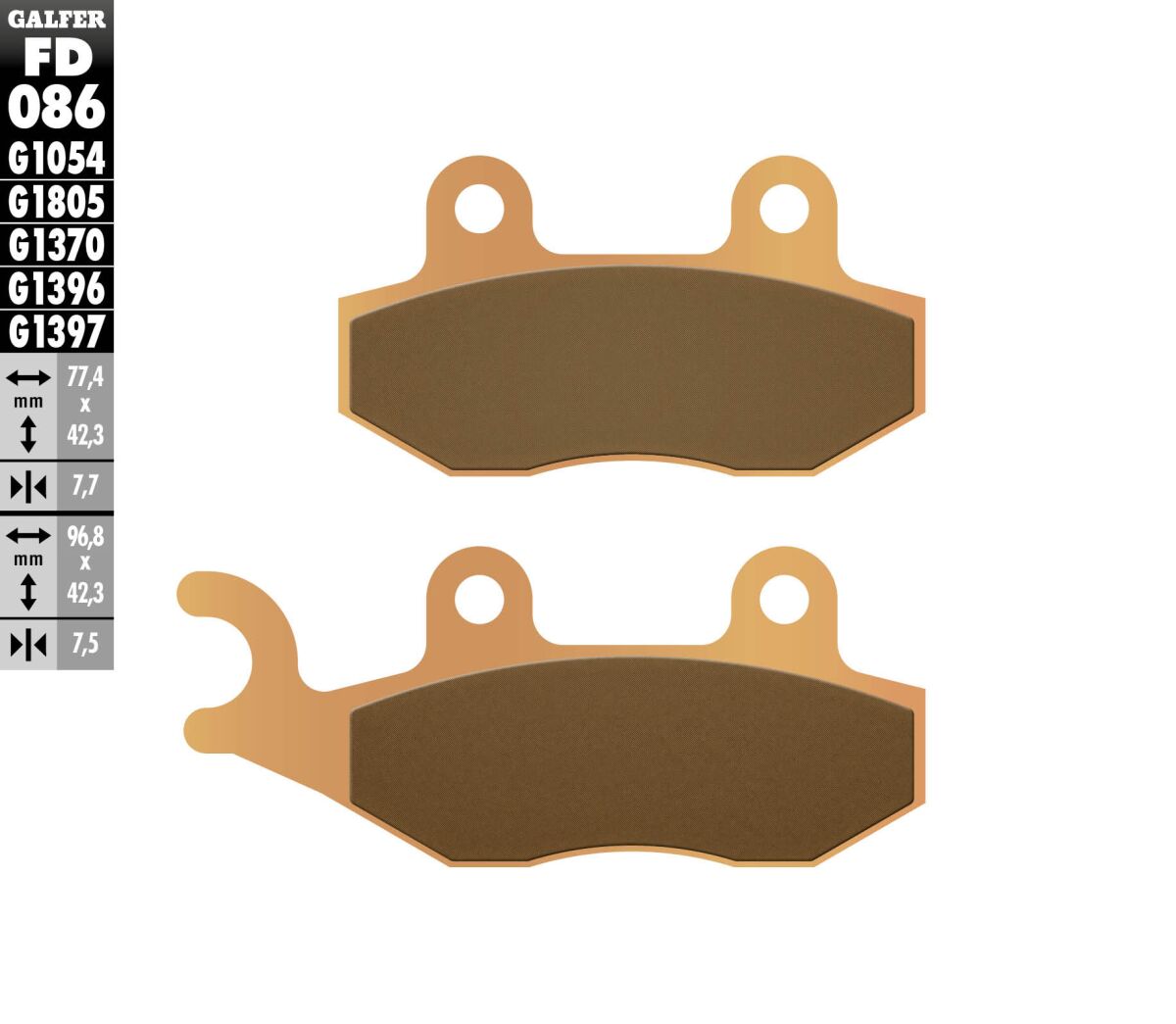 Galfer Brake Pad Sintered Atv