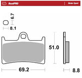 Moto Master Brake Pad Sinter Sport Rear