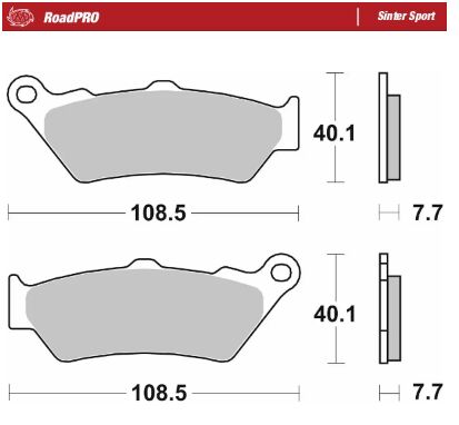 Moto Master Brake Pad Sinter Sport Rear