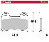 Moto Master Brake Pad Sinter Sport Rear