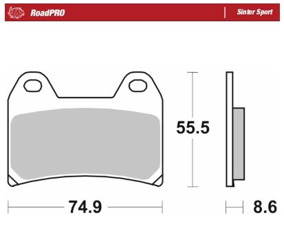 Moto Master Brake Pad Sinter Sport Rear