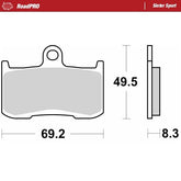 Moto Master Brake Pad Sinter Sport Rear