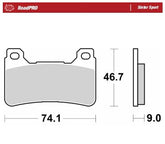 Moto Master Brake Pad Sinter Sport Rear