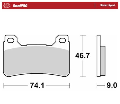 Moto Master Brake Pad Sinter Sport Rear