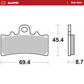 Moto Master Brake Pad Sinter Sport Rear
