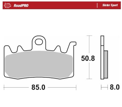 Moto Master Brake Pad Sinter Sport Rear