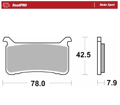 Moto Master Brake Pad Sinter Sport Rear