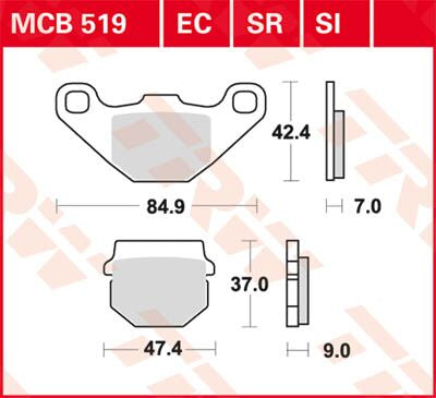Trw Brake Pad Trw Mcb519