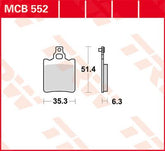 Trw Brake Pad Trw Mcb552