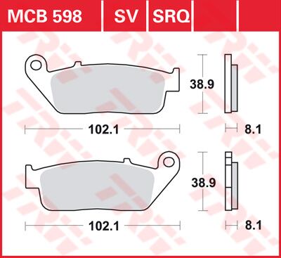 Trw Brake Pad Trw Mcb598