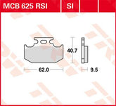 Trw Brake Pad Trw Mcb625 Si