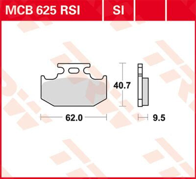 Trw Brake Pad Trw Mcb625 Si