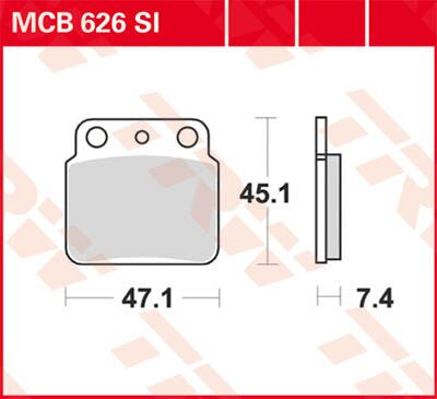 Trw Brake Pad Trw Mcb626 Si