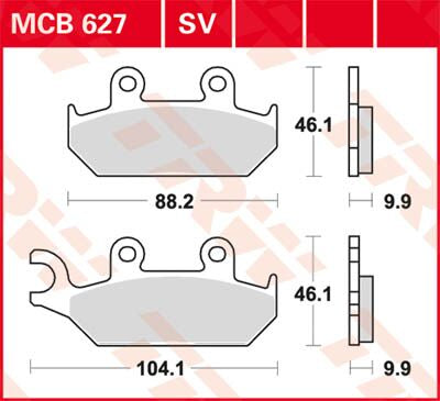 Trw Brake Pad Trw Mcb627 Sv