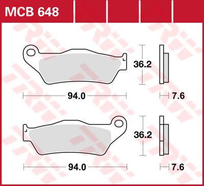 Trw Brake Pad Trw Mcb648