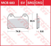 Trw Brake Pad Trw Mcb683