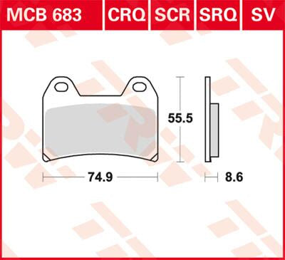 Trw Brake Pad Trw Mcb683