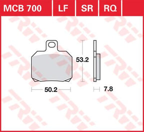 Trw Brake Pad Trw Mcb700