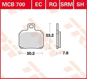 Trw Brake Pad Trw Mcb700
